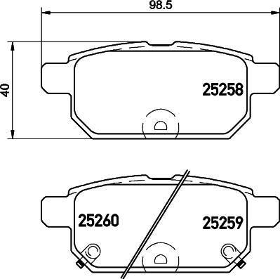 HELLA 8DB 355 039-741 - Set placute frana,frana disc aaoparts.ro