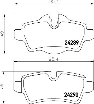 HELLA 8DB 355 031-791 - Set placute frana,frana disc aaoparts.ro