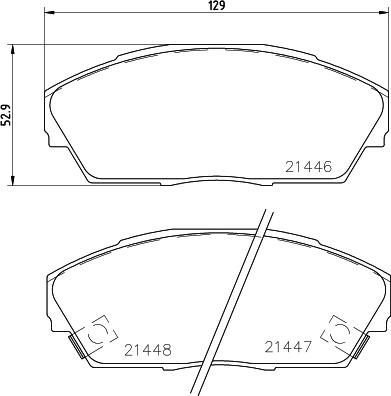 HELLA 8DB 355 031-741 - Set placute frana,frana disc aaoparts.ro