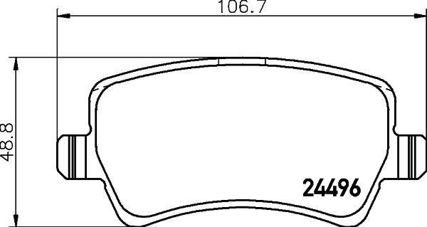 HELLA 8DB 355 037-821 - Set placute frana,frana disc aaoparts.ro