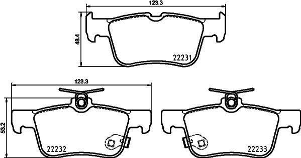 HELLA 8DB 355 037-791 - Set placute frana,frana disc aaoparts.ro