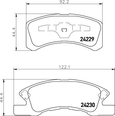 HELLA 8DB 355 029-861 - Set placute frana,frana disc aaoparts.ro