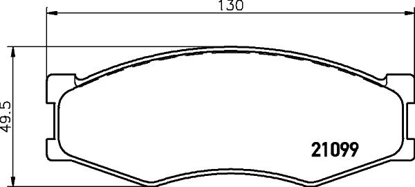 HELLA 8DB 355 029-791 - Set placute frana,frana disc aaoparts.ro