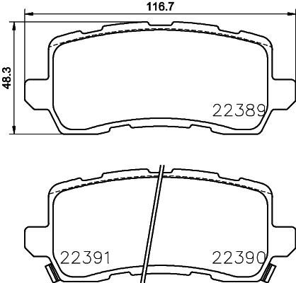 HELLA 8DB 355 024-941 - Set placute frana,frana disc aaoparts.ro