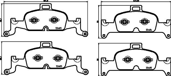 HELLA 8DB 355 025-811 - Set placute frana,frana disc aaoparts.ro