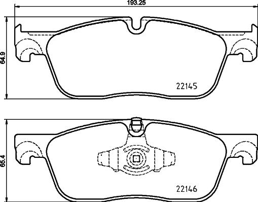 HELLA 8DB 355 025-701 - Set placute frana,frana disc aaoparts.ro