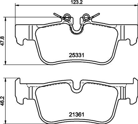 HELLA 8DB 355 026-661 - Set placute frana,frana disc aaoparts.ro