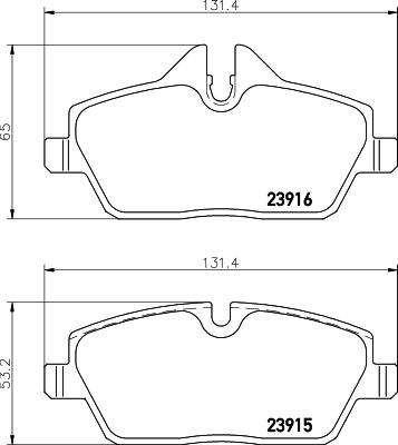 HELLA 8DB 355 026-031 - Set placute frana,frana disc aaoparts.ro