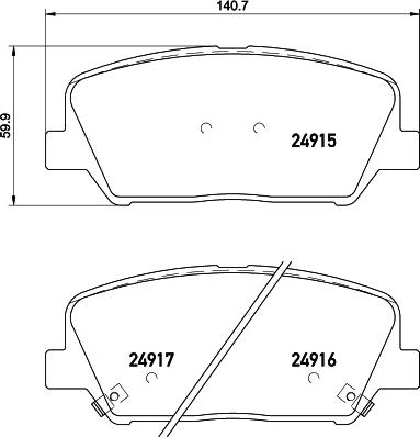HELLA 8DB 355 020-591 - Set placute frana,frana disc aaoparts.ro