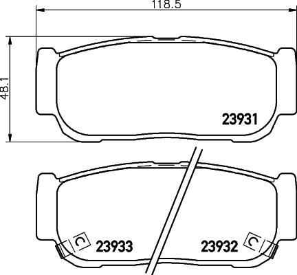 HELLA 8DB 355 020-221 - Set placute frana,frana disc aaoparts.ro
