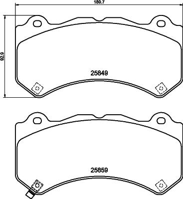 HELLA 8DB 355 021-041 - Set placute frana,frana disc aaoparts.ro