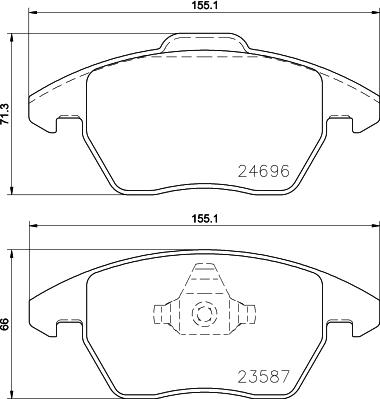HELLA 8DB 355 023-151 - Set placute frana,frana disc aaoparts.ro