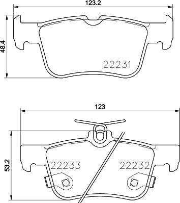 HELLA 8DB 355 023-301 - Set placute frana,frana disc aaoparts.ro