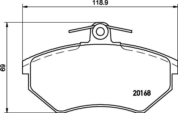 HELLA 8DB 355 023-781 - Set placute frana,frana disc aaoparts.ro