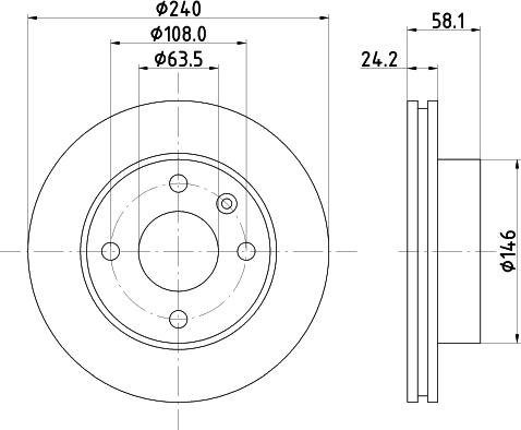 HELLA 8DD 355 100-531 - Disc frana aaoparts.ro