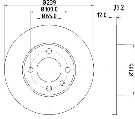HELLA 8DD 355 123-831 - Disc frana aaoparts.ro