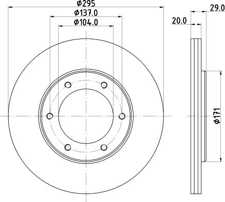 HELLA 8DD 355 101-191 - Disc frana aaoparts.ro