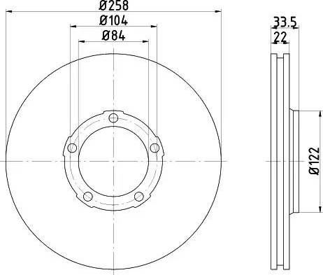 HELLA 8DD 355 108-471 - Disc frana aaoparts.ro