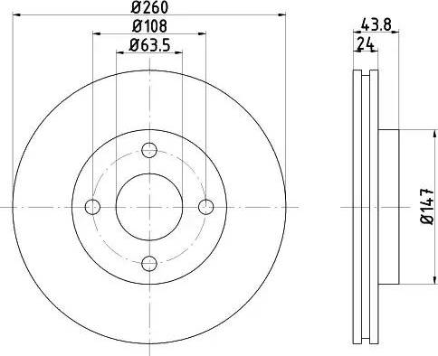 HELLA 8DD 355 103-431 - Disc frana aaoparts.ro