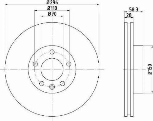 HELLA 8DD 355 102-831 - Disc frana aaoparts.ro