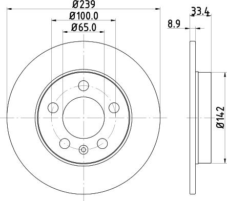 HELLA 8DD 355 107-461 - Disc frana aaoparts.ro
