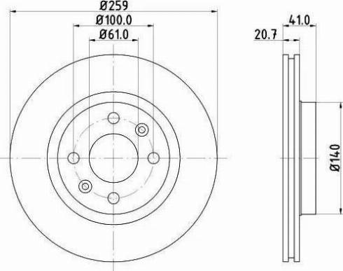 HELLA 8DD 355 107-121 - Disc frana aaoparts.ro