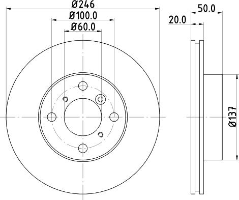 HELLA 8DD 355 107-391 - Disc frana aaoparts.ro