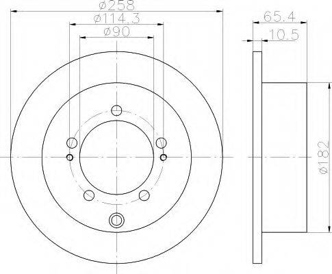HELLA 8DD 355 119-831 - Disc frana aaoparts.ro