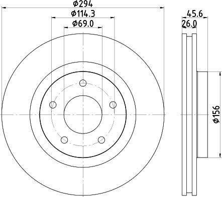HELLA 8DD 355 115-911 - Disc frana aaoparts.ro