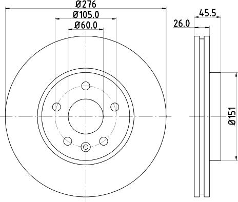 HELLA 8DD 355 116-351 - Disc frana aaoparts.ro