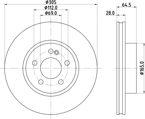 HELLA 8DD 355 134-441 - Disc frana aaoparts.ro