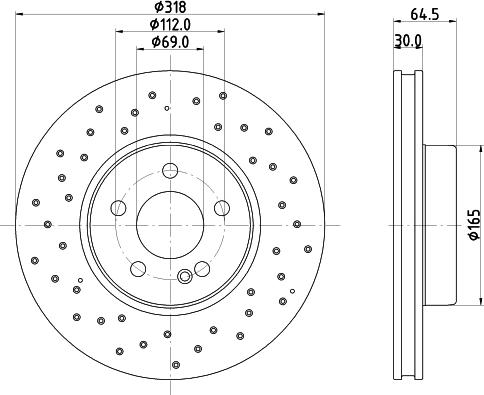 HELLA 8DD 355 134-422 - Disc frana aaoparts.ro