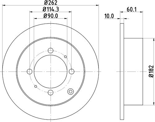 HELLA 8DD 355 134-131 - Disc frana aaoparts.ro