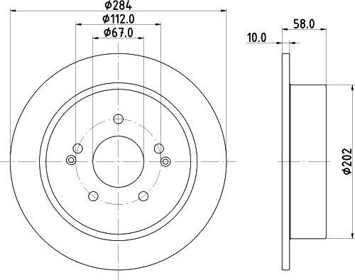 HELLA 8DD 355 135-251 - Disc frana aaoparts.ro