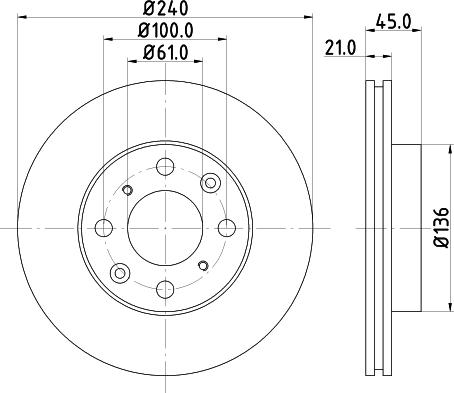 HELLA 8DD 355 133-941 - Disc frana aaoparts.ro