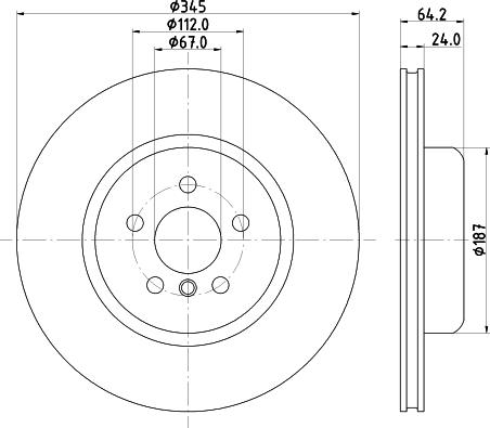 HELLA 8DD 355 133-031 - Disc frana aaoparts.ro