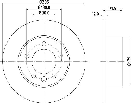 HELLA 8DD 355 129-201 - Disc frana aaoparts.ro