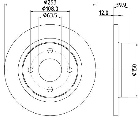 HELLA 8DD 355 126-611 - Disc frana aaoparts.ro