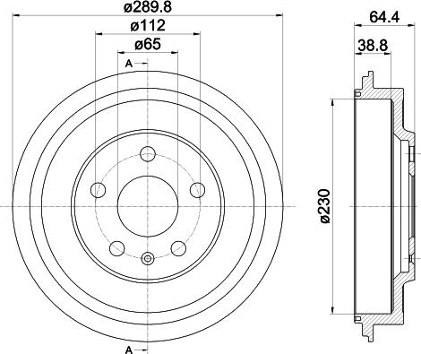 HELLA 8DT 355 302-561 - Tambur frana aaoparts.ro