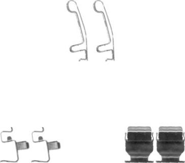 HELLA 8DZ 355 204-431 - Set accesorii, placute frana aaoparts.ro