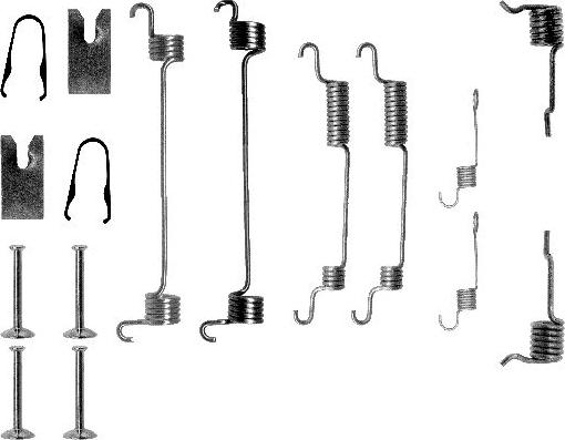 HELLA 8DZ 355 200-451 - Set accesorii, sabot de frana aaoparts.ro