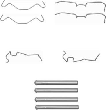 HELLA 8DZ 355 203-621 - Set accesorii, placute frana aaoparts.ro