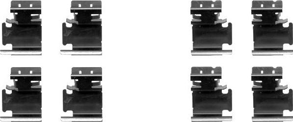 HELLA 8DZ 355 203-061 - Set accesorii, placute frana aaoparts.ro
