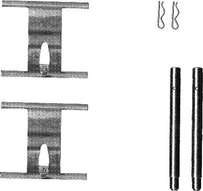 HELLA 8DZ 355 203-191 - Set accesorii, placute frana aaoparts.ro