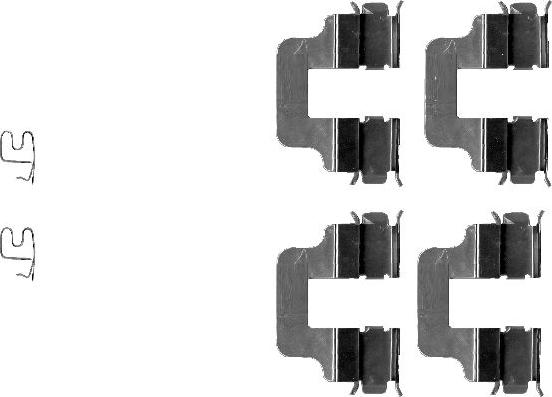 HELLA 8DZ 355 202-781 - Set accesorii, placute frana aaoparts.ro