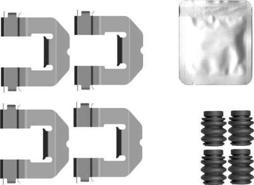 HELLA 8DZ 355 207-131 - Set accesorii, placute frana aaoparts.ro