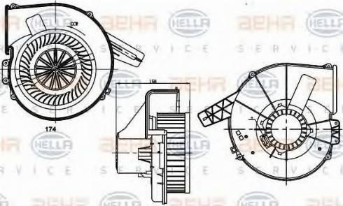 HELLA 8EW 351 304-801 - Ventilator, habitaclu aaoparts.ro