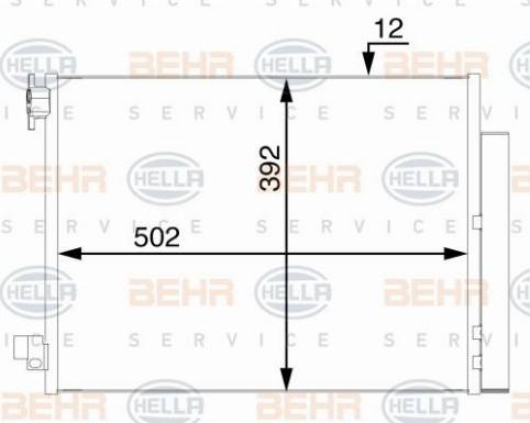 HELLA 8FC 351 008-484 - Condensator, climatizare aaoparts.ro