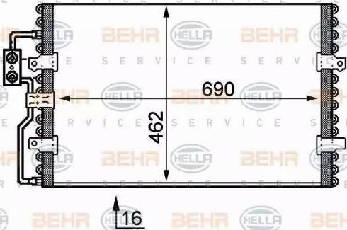 HELLA 8FC 351 035-421 - Condensator, climatizare aaoparts.ro