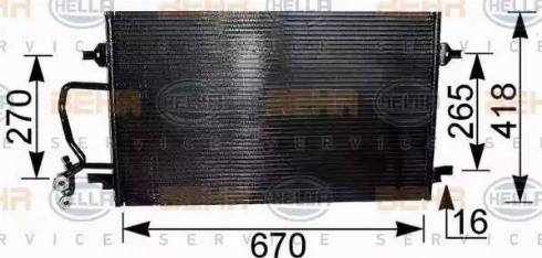 HELLA 8FC 351 036-391 - Condensator, climatizare aaoparts.ro